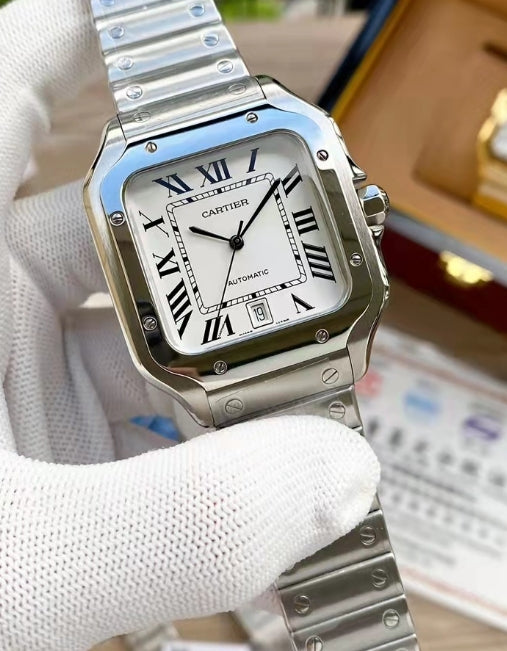 Cartier Santos white dial