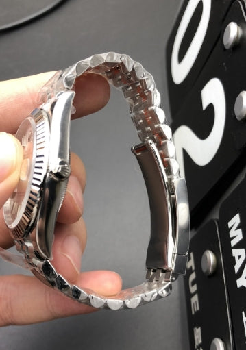 Rolex Datejust silver dial, fluted white gold bezel