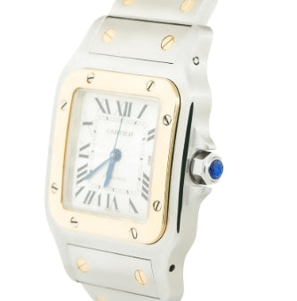 Cartier santos Gold bezel